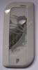 C-Cover Akkufachdeckel original Nokia 7610 silver brush stroke silber mit Platz f�r Logolabel