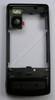 Geh�userahmen schwarz Original Nokia 6500 Slide D-Cover Mittelgeh�use incl. Ladebuchse, Blitzlichtplatine, Akkufachverriegelung Kameraglas, Kamerascheibe, Unterschale, black