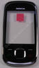 Oberschale schwarz Nokia 7230 original Cover mit Displayscheibe graphite incl. Tastenmatten Men�tasten, Navi-Taste