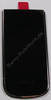 Oberschale schwarz Nokia 3710 fold original A-Cover black mit Displayscheibe, Displayfenster