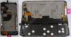 Geh�usetr�ger Oberteil mit Mechanik Nokia E7-00 original Geh�use vom Displayteil mit B�geln de rKlappe, Tastaturmodul der QWERTZ Tastatur, Flexkabel, Frontkamera, Men�staturmodul, Mikrofon, Headsetbuchse, Antennenkabel, Seitentasten