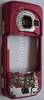 Unterschale metallic red Nokia N73 B-Cover Geh�userahmen incl. Seitentasten rot, Simkartenhalter, Ladebuchse, Mikrofon, Kamerascheibe, Freisprechlautsprecher (Buzzer)