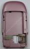 Geh�userahmen pink Nokia 6131 Backcover light, Unterteil Cover, Akkufachtr�ger incl. Seitenschalter  plus  Seitentasten Lautst�rke, Ein/Aus Schalter und Fototaste
