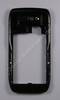 Unterschale schwarz Nokia E71 original B-Cover black, Mittelrahmen, Mittelcover incl. Konnektor Headset, Ladekonnektor, Ladeanschlu�, Kamerascheibe, Kameralinse, Freisprechlautsprecher, Einschalttaste, Verriegelung Akkufachdeckel