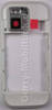 Unterschale weiss Nokia N97 Mini Back-Cover white, Geh�userahmen black mit Kamerascheibe, Kameralinse, Schiebetaste der Tastensperre, Einschalttaste