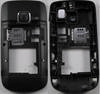Unterschale schwarz Nokia C3-00 original D-Cover black Geh�userahmen mit Kamerascheibe, Simkartenhalter, Kameralinse, Backcover, USB-Abdeckung, Speicherkartenabdeckung, Freisprechlautsprecher, Ladebuchse, Headsetbuchse, Akku-Verriegelung