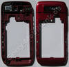 Unterschale rot Nokia E71 original B-Cover red, Mittelrahmen, Mittelcover incl. Konnektor Headset, Ladekonnektor, Ladeanschlu�, Kamerascheibe, Kameralinse, Freisprechlautsprecher, Einschalttaste, Verriegelung Akkufachdeckel