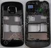 Unterschale schwarz Nokia E5-00 original C-Cover Backcover mit Blitzlicht (LED), Kamerascheibe (Kameralinse), Headsetbuchse, Konnektor Kopfh�hrer,Ladebuchse, Freisprechlautsprecher, Lautst�rketaste ( black )