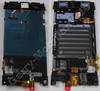 Geh�userahmen, Displaytr�ger Nokia X7-00 original Main-Cover incl. Schalter f�r Men�taste, beide Freisprechlautsprecher ( Buzzer ), normaler Lautsprecher, Flexkabel mit Seitenschaltern, Flexkabel vom Headset Konnektor, Ein/Aus Schalter, Lautst�rke Schalter
