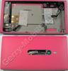 Unterschale magenta Nokia Lumia 800 original R�ckenschale mit Kamerascheibe, Kameralinse, Seitentasten, Antenne, Blitzlicht LED, Headsetkonnektor, Freisprechlautsprecher