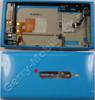 Unterschale cyan Nokia Lumia 800 original R�ckenschale blau mit Kamerascheibe, Kameralinse, Seitentasten, Antenne, Blitzlicht LED, Headsetkonnektor, Freisprechlautsprecher