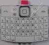 Tastenmatte weiss Nokia E6-00 original QWERTZ Tastatur white Tastaturmatte neue Version mit erkennbarer Benachrichtigungsleuchte