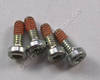 4 St�ck Schrauben 1,4mm x 3,8mm silber Nokia C3-01 ( Touch and Type ) original Schraubenset, Torx TX4 plus 