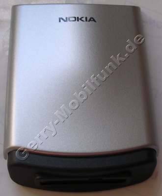Akkufachdeckel  Original Nokia N70 silber schwarz Batteriefach