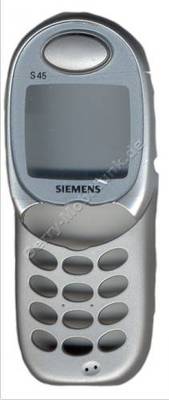 Gehuseoberteil Siemens S45 silber incl. Displayglas, Lautsprecher, Mikrofon (Gehuseoberschale) (cover)
