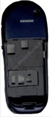 Gehuseunterteil Siemens S45 dark blue incl. interner Antenne, beide Seitenschalter  plus  Tasten, Simkartenhalter, Infrarotabdeckung