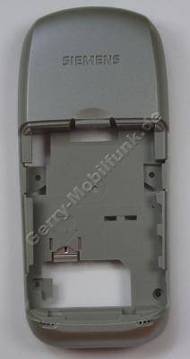 Unterteil, Gehusetrger Siemens A65 sparkling silver silber Back Cover mit Mikrofon, Vibrationsmotor, interne Antenne,Simkartenhalter