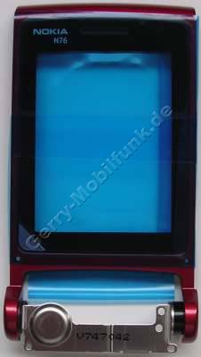 Unterschale Klappe rot Nokia N76 original B-Cover incl. gro�er Displayscheibe