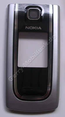 Oberschale klappe silberner Rand Nokia 6555 original A-Cover mit Displayscheibe au�en