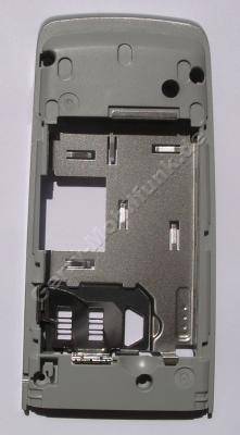 Mittelcover, Geh�userahmen Nokia 3610 fold warm silver mit Ladebuchse und Simkartenhalter