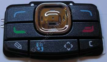 Tastenmatte vom Schieber Nokia N80 schwarz, Men�tasten Navigationstasten Tastatur