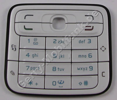 Tastenmatte weiss Nokia N73 Tastatur weiß cool white