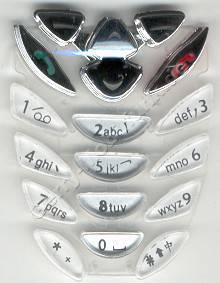 Tastenmatte f�r Nokia 8310 weiss / grau latin