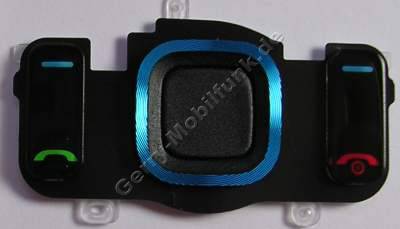 Men�tastenmatte schwarz Nokia 6600 slide original Navigations Tastenmatte black