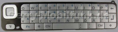 Gro�e Tastenmatte Nokia N810 original Tastaturmatte der Haupttastatur, deutsche Tastenbelegung QWERTZ