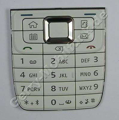 Tastenmatte weiss Nokia E51 original Tastatur, wei�, white