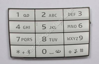 Tastenmatte Telefon weiss Nokia E66 original gro�e Tastatur vom wei�en Ger�t