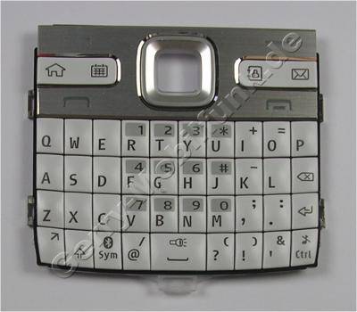 Tastenmatte white Nokia E72 original Tastatur wei� mit englischer Tastaturbelegung QWERTY