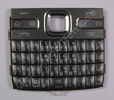 Tastenmatte metal Nokia E72 original Tastatur grau mit deutscher Tastaturbelegung QWERTZ