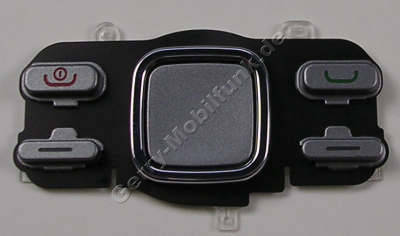 Men�tastenmatte silber Nokia 6600i slide original Tastatur Navigationstasten silver, Tastenmatte