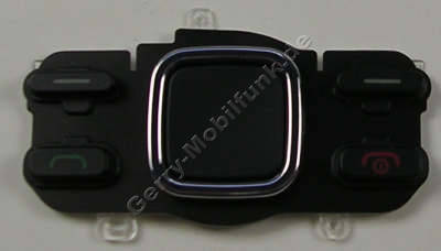 Men�tastenmatte schwarz Nokia 6600i slide original Tastatur Navigationstasten black, Tastenmatte
