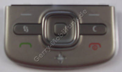 Tastenmatte Men�tasten titanium Nokia 6710 Navigator original Tastatur Funktionstasten, Navitasten silber