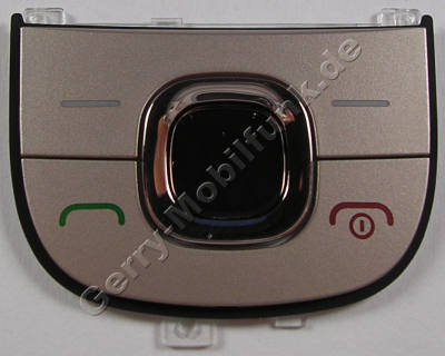 Navi Tastenmatte warm silver Nokia 2220 Slide original Men�tastatur silber weiss