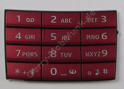 Tastenmatte Telefon rot Nokia E66 original gro�e Tastatur international red
