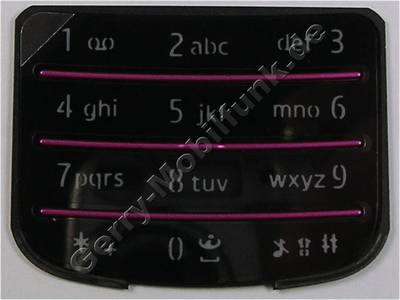 Tastenmatte schwarz gl�nzend Nokia 6700 Classic original Telefon Tastatur black polished