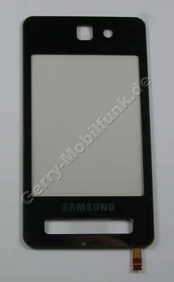 Touchpanel Samsung F480 original Displayscheibe schwarz f�r silbernes Ger�t