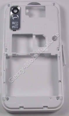 Unterschale weiss Samsung GT-S5230 Gehäuserahmen mit Kamerascheibe, Kameralinse, Abdeckung Ladeanschluß