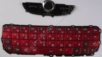 Tastenmatten Set rot/schwarz Samsung GT-B5310 Men�tasten Tastatur Navi Tasten  plus  QWERTY Tastatur