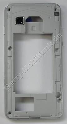 Unterschale silbergrau Samsung GT-S5260 Geh�usetr�ger mit Kamerascheibe, Einschalttaste, Speicherkartenabdeckung, Lautst�rketaste