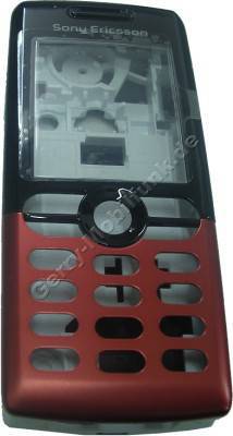 Komplett-Oberschale SonyEricsson T610 red / rot (Frontcover, Mittelgeh�use, Akkufachdeckel, Antennenabdeckung Akkudeckel in silber)