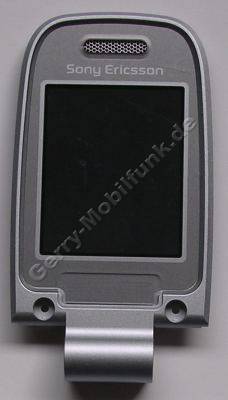 Unterschale Klappe mit großer Displayscheibe SonyEricsson Z520i silber, Cover