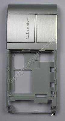 Unterschale silber SonyEricsson C905 original Gehäuserahmen, Gehäuseträger, Back cover incl. Kamerabdeckung mit Mechanik, Kameraschieber