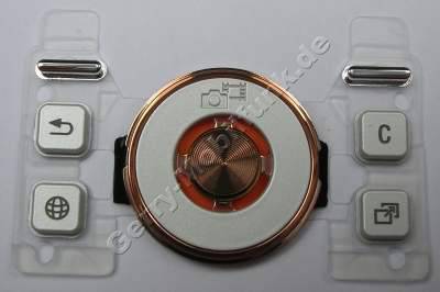 Navigationstaste silber/weiss SonyEricsson S500i original Tastenmatte Men� silver white