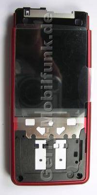 Display mit Cover red SonyEricsson C902i original red LCD - bereits vormontiert in den roten Geh�usetr�ger, Ersatzdisplay, Farbdisplay, Displaymodul mit Displayscheibe und Sensorflexkabel f�r die Tasten neben dem Display