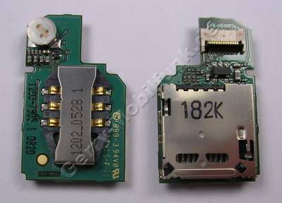 Simkartenleser und Speicherkartenleser SonyEricsson G900i Platine mit Speicherbatterie und  Kartenleser f�r die Simkarte und die Speicherkarte