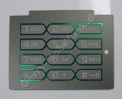 Telefon Tastenmatte grau SonyEricsson W595i normale gro�e Tastatur mit den Zahlen grey